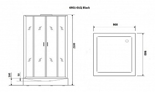 ������� ������ Niagara NG- 6901-01Q BLACK (900�900�2100) �� �������� ������� � �. ������� �����